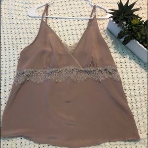 Pink Tank with Lace